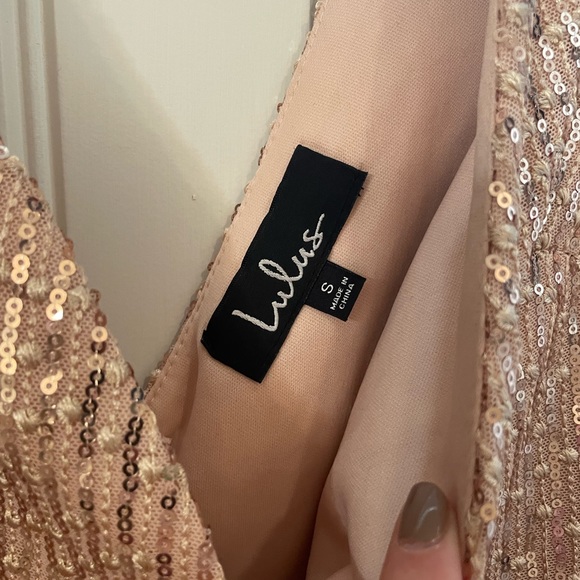 Rose Gold Sequin Maxi Dress - Picture 6 of 6